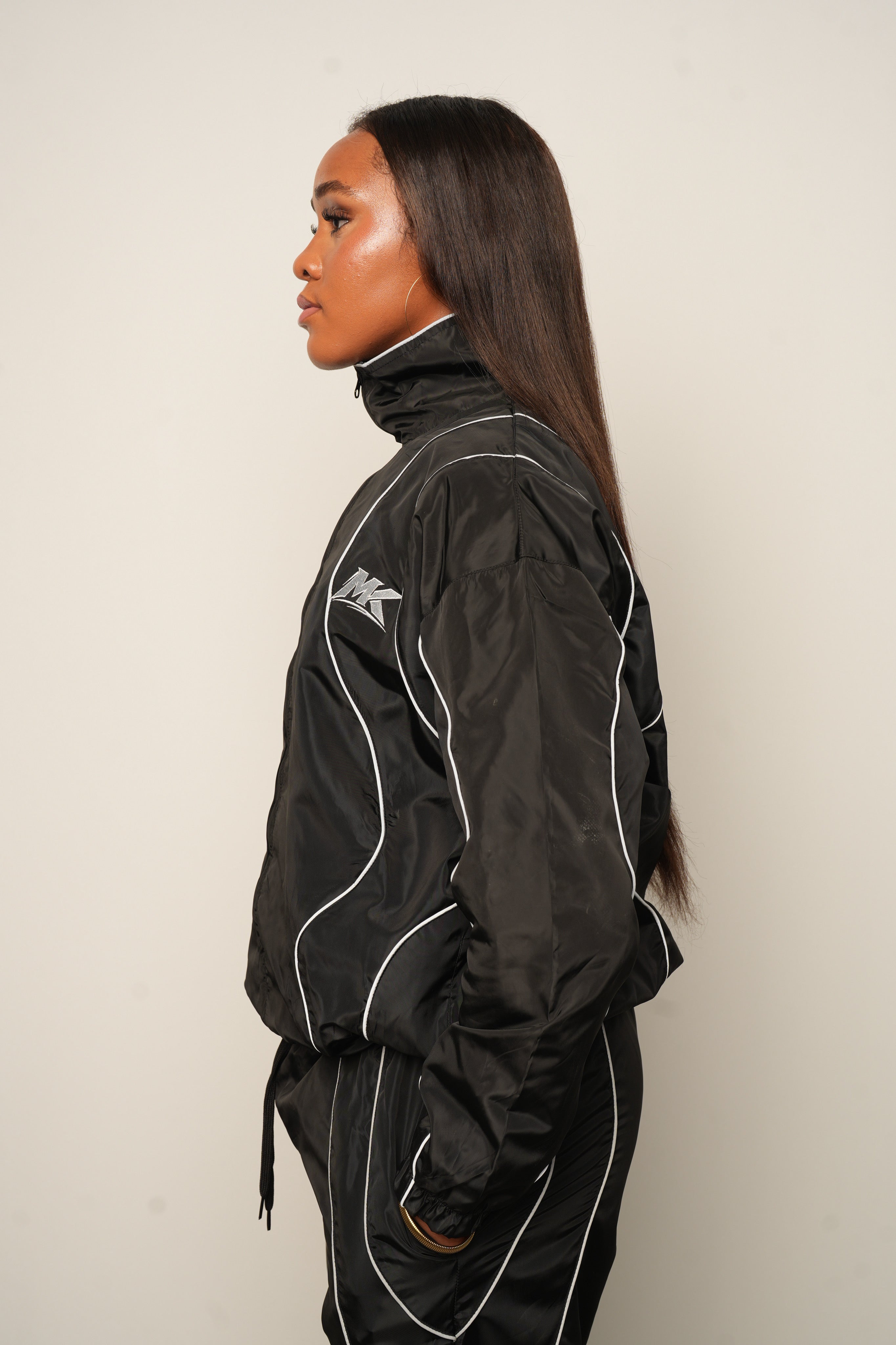 Black MUDDYKULTURE Luxury Tracksuit Jacket