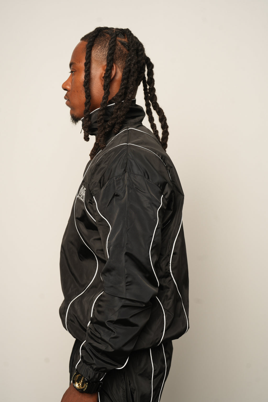 Black MUDDYKULTURE Luxury Tracksuit Jacket