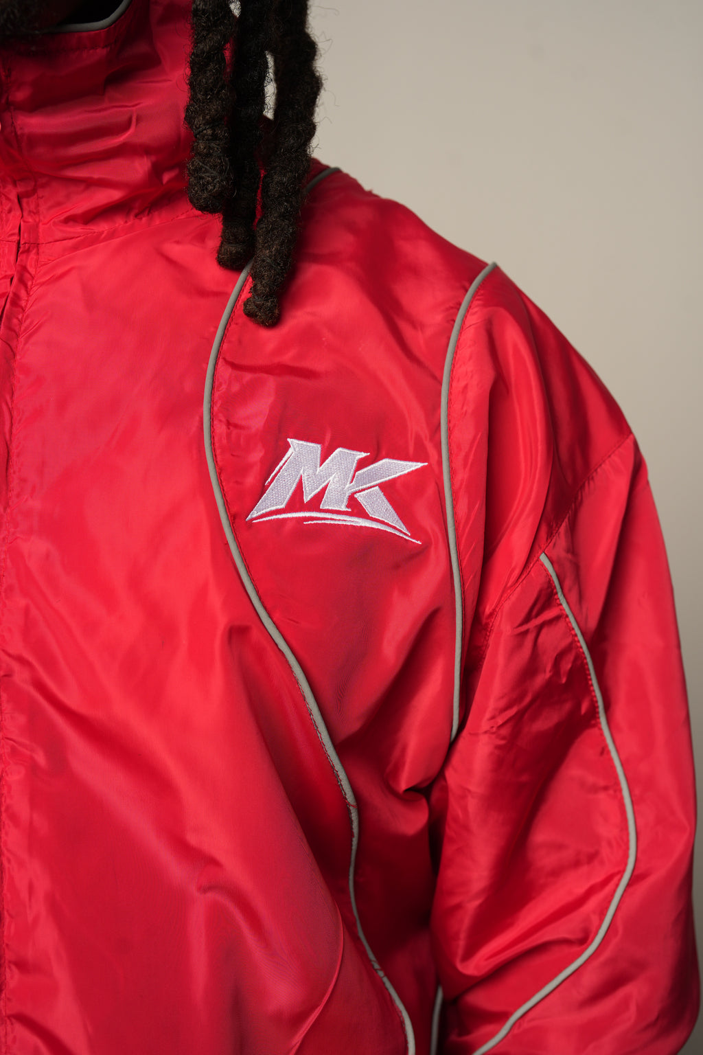 Red MUDDYKULTURE Luxury Tracksuit Jacket