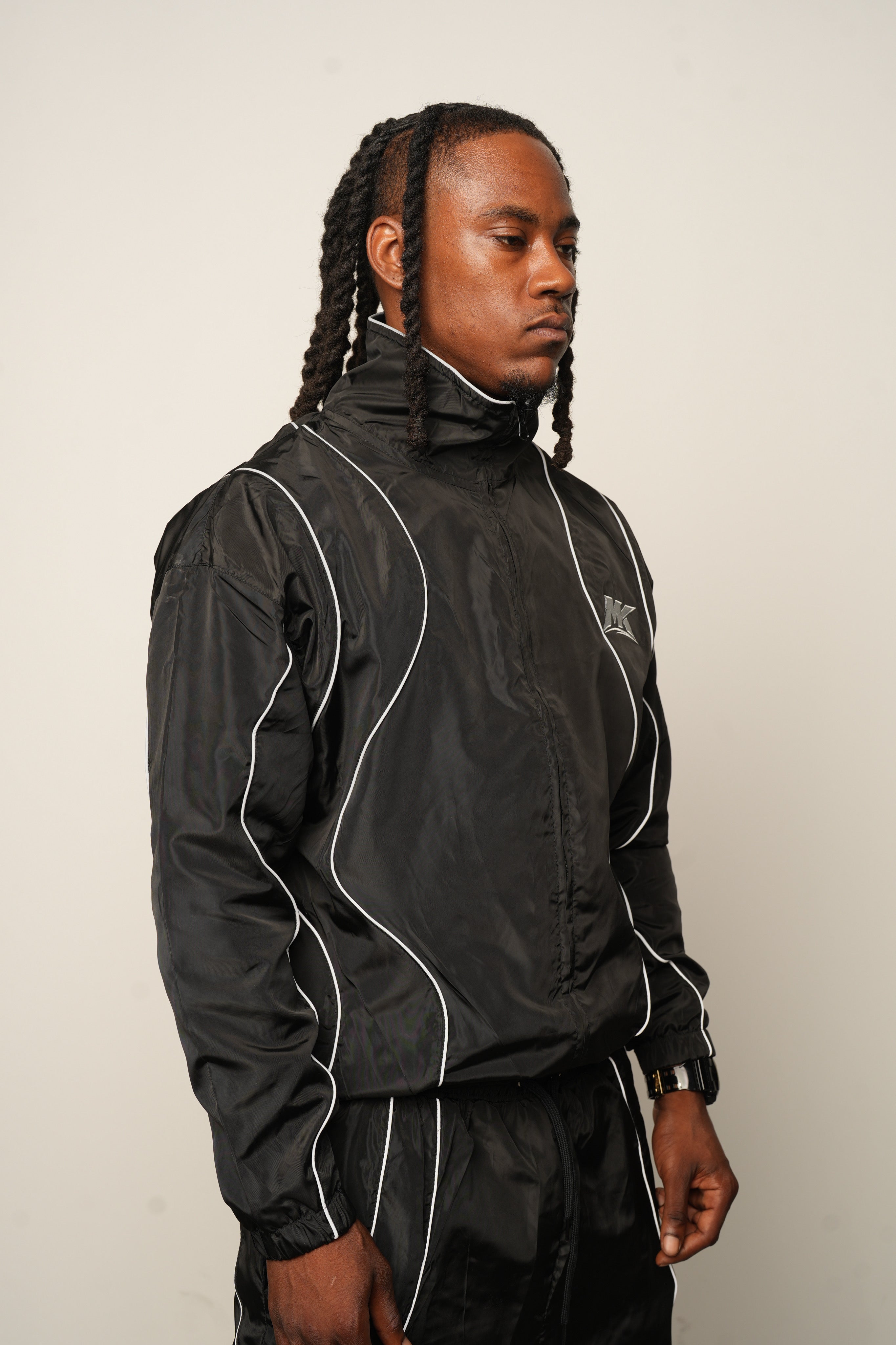 Black MUDDYKULTURE Luxury Tracksuit Jacket