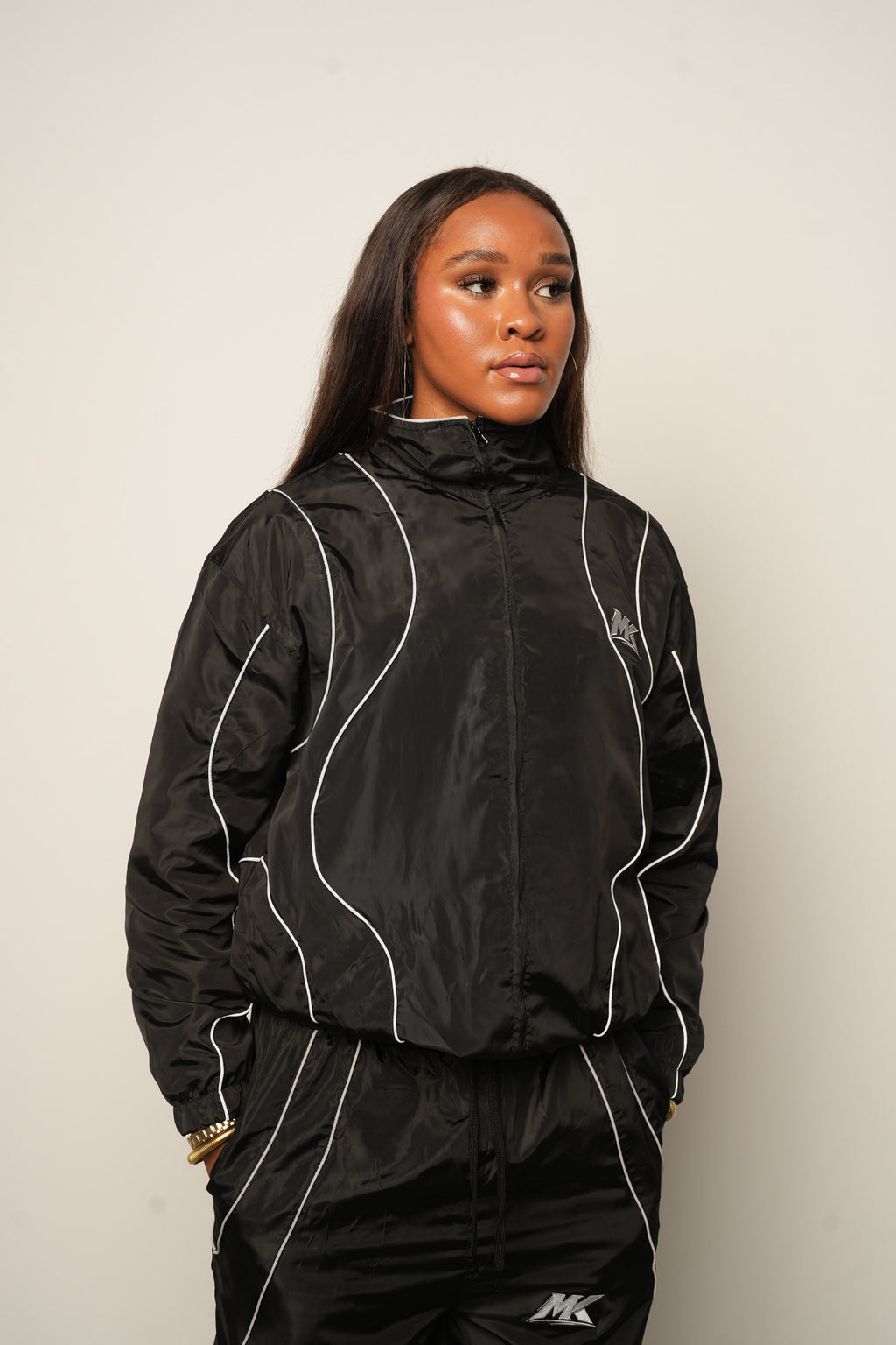 Black MUDDYKULTURE Luxury Tracksuit Jacket