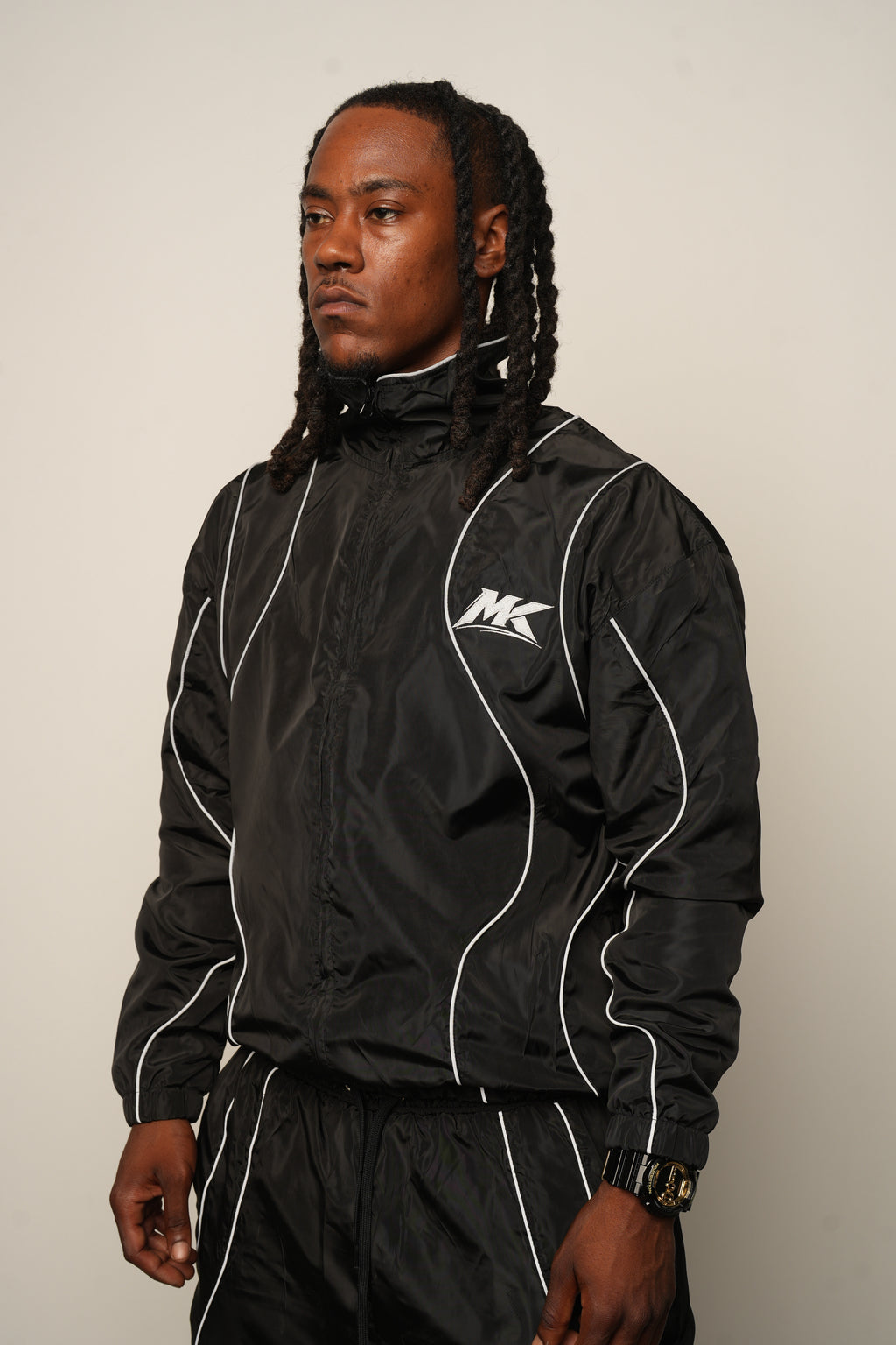 Black MUDDYKULTURE Luxury Tracksuit Jacket