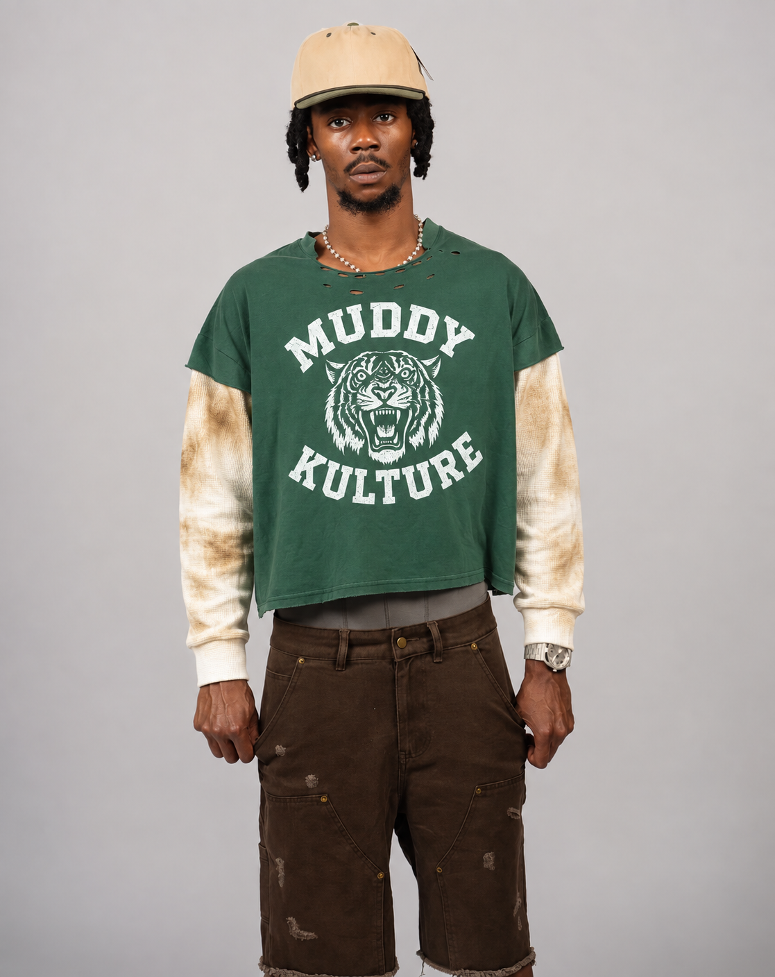 Vintage distressed Layered Tee